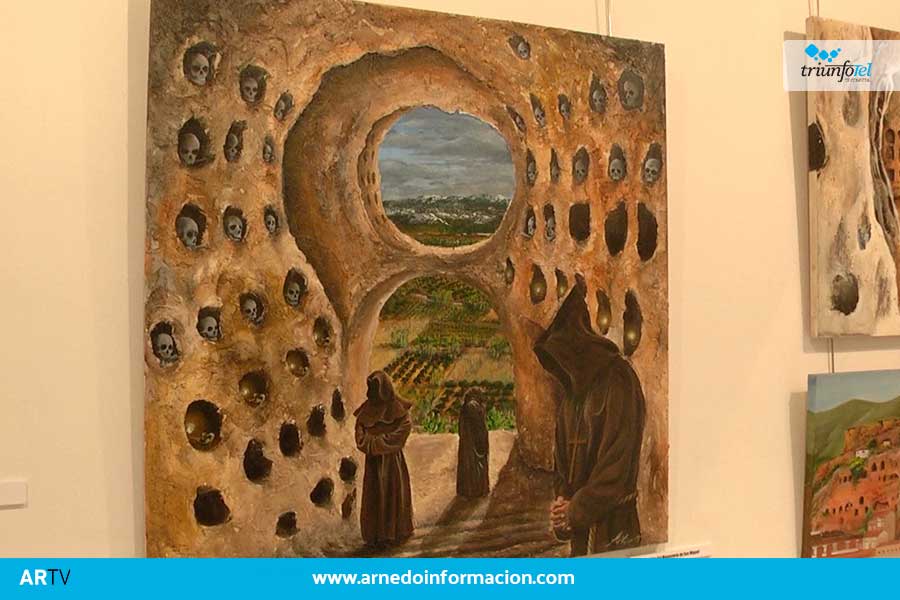 Félix Martínez-Losa expone en el Centro Caja Rioja de Arnedo una muestra de pinturas entorno a las cuevas arnedanas y de los alrededores.