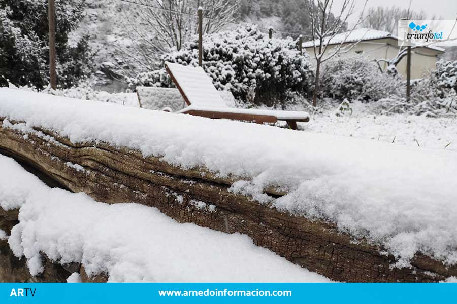 La nieve llega a la comarca de Arnedo