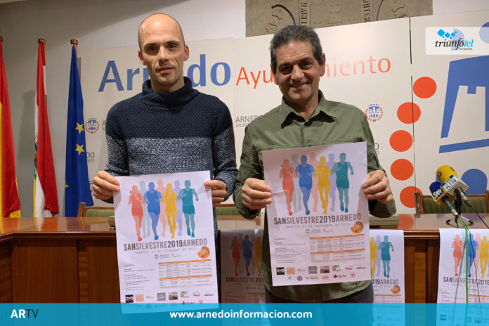 César Moreno, concejal de Deportes del Ayuntamiento de Arnedo, y Chema Moreno, del club de correr Kan de Vico